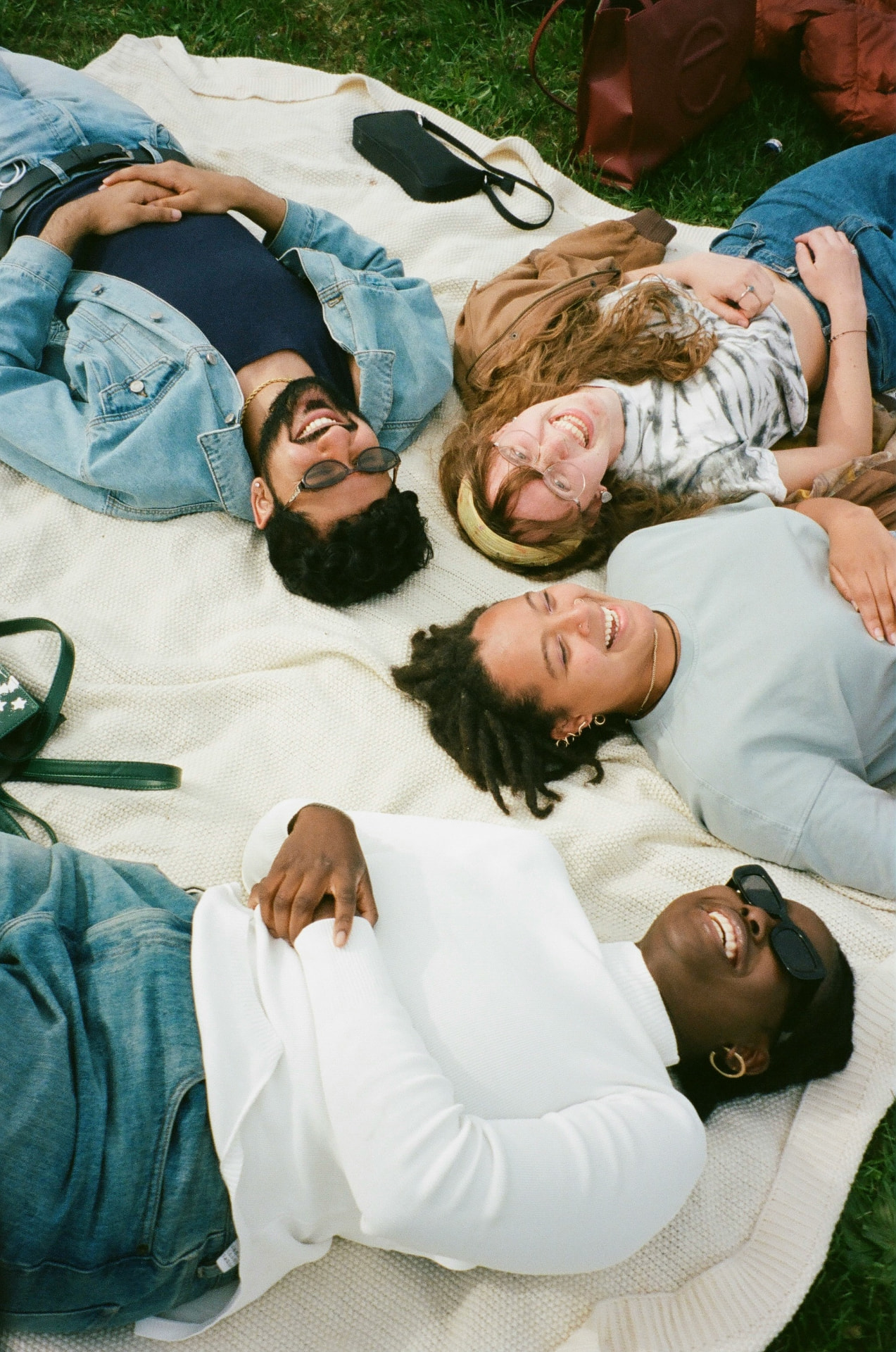 Friends enjoying time together on a picnic